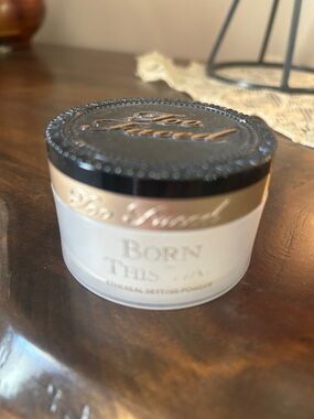 Too Faced Translucent Setting Powder with Black Lid and Cream Band